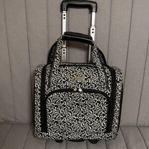 London Fog Elegant Black and White Travel Bag